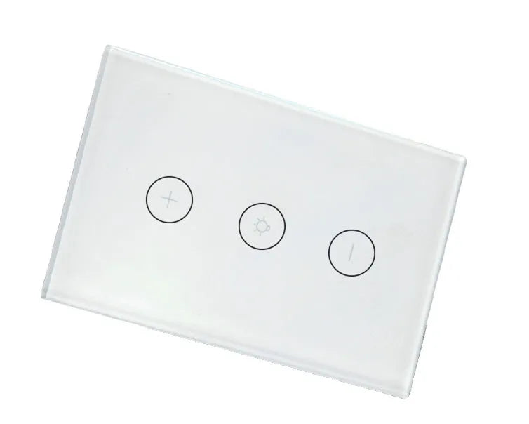 Black or white 120-type smart dimmer switch with touch glass panel for wifi and Alexa control