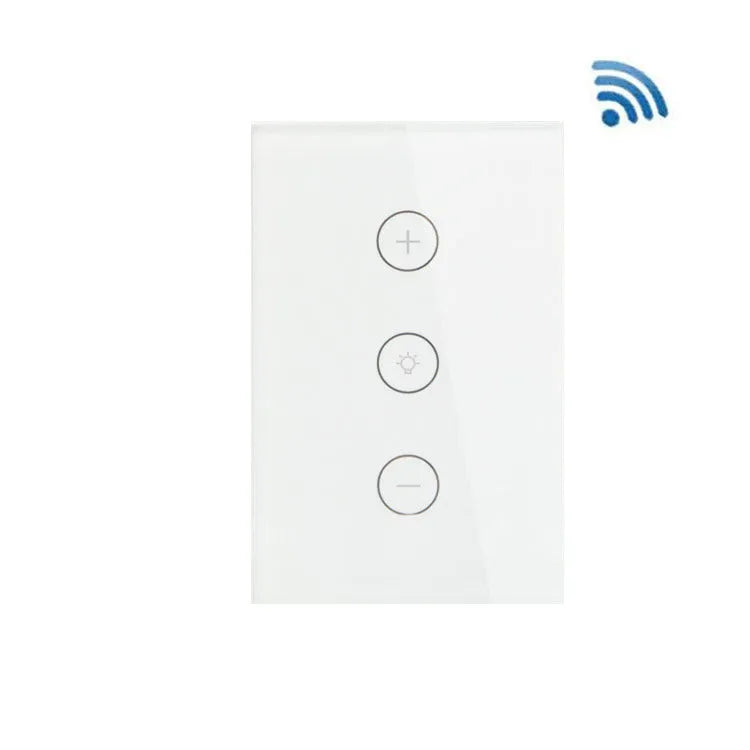 Black or white 120-type smart dimmer switch with touch glass panel for wifi and Alexa control