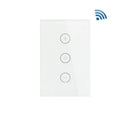 Black or white 120-type smart dimmer switch with touch glass panel for wifi and Alexa control