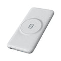 Maiduo mint green magnetic power bank attached to the back of an iPhone, showing slim clip-on design.