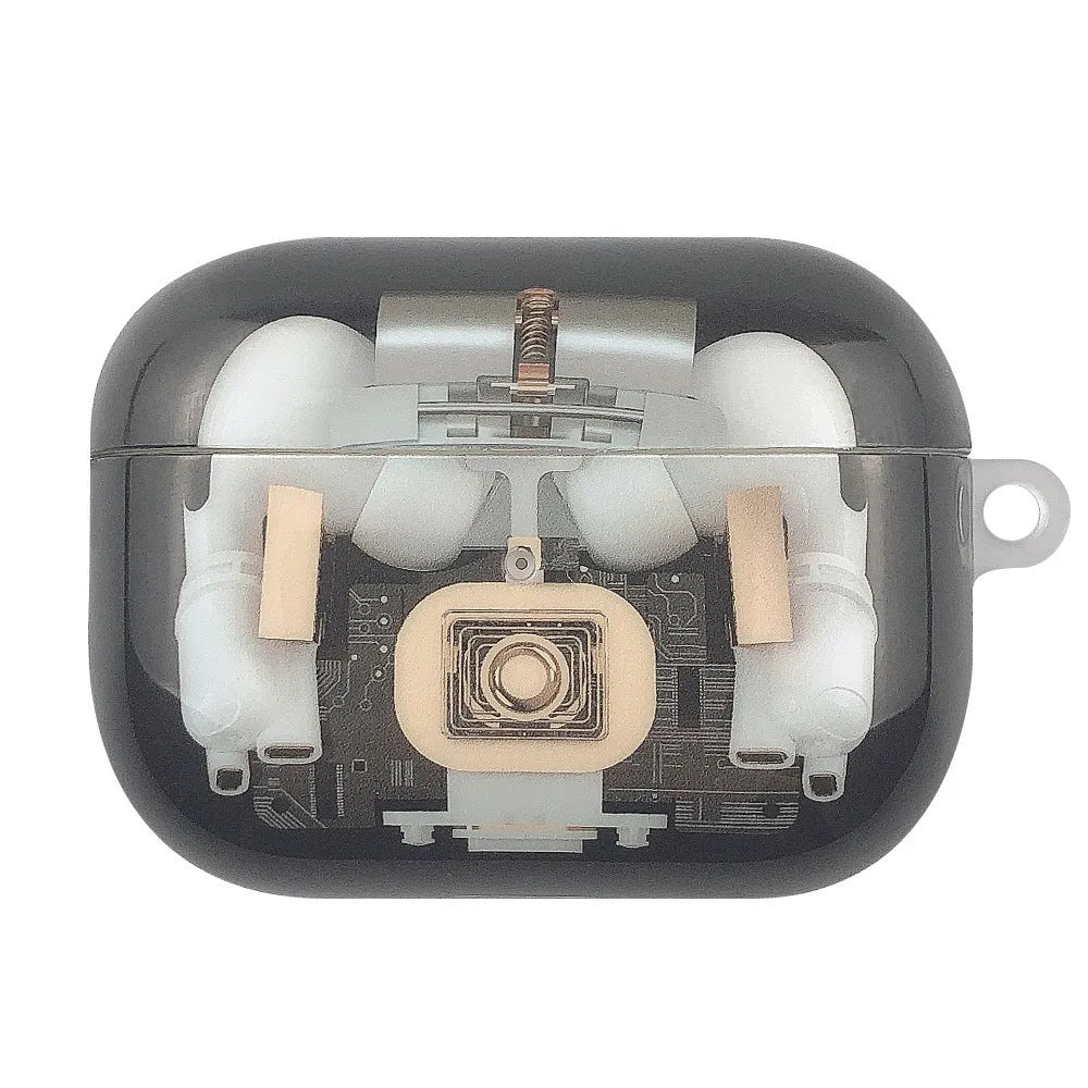 Steampunk mechanical design AirPods protective case for Apple 1st and 2nd generation headphones