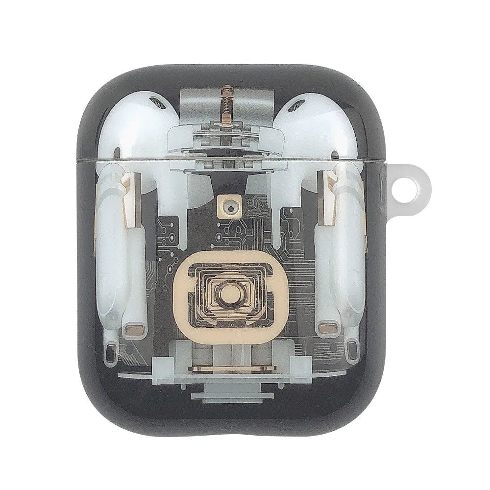 Steampunk mechanical design AirPods protective case for Apple 1st and 2nd generation headphones
