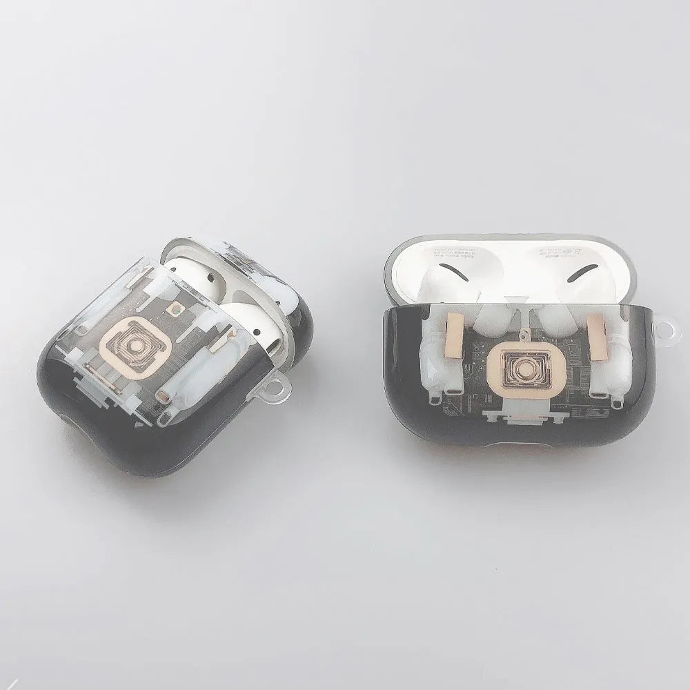 Steampunk mechanical design AirPods protective case for Apple 1st and 2nd generation headphones