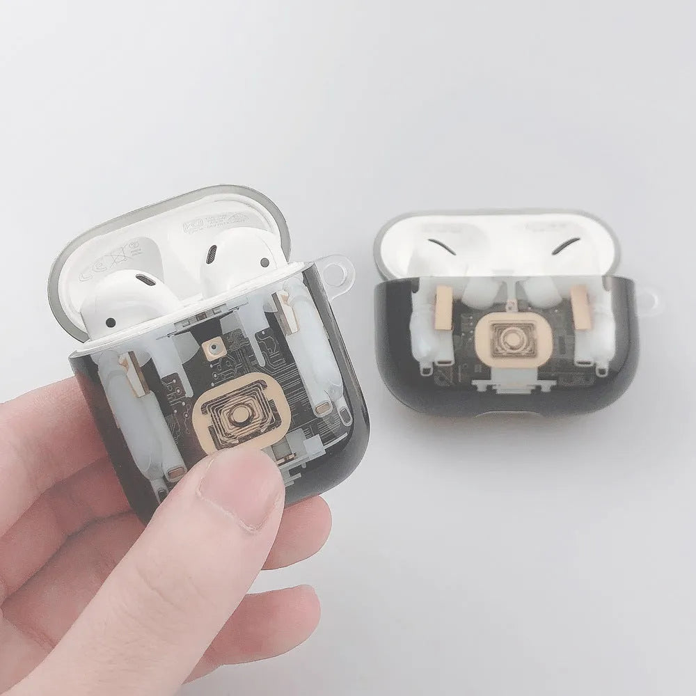 Steampunk mechanical design AirPods protective case for Apple 1st and 2nd generation headphones