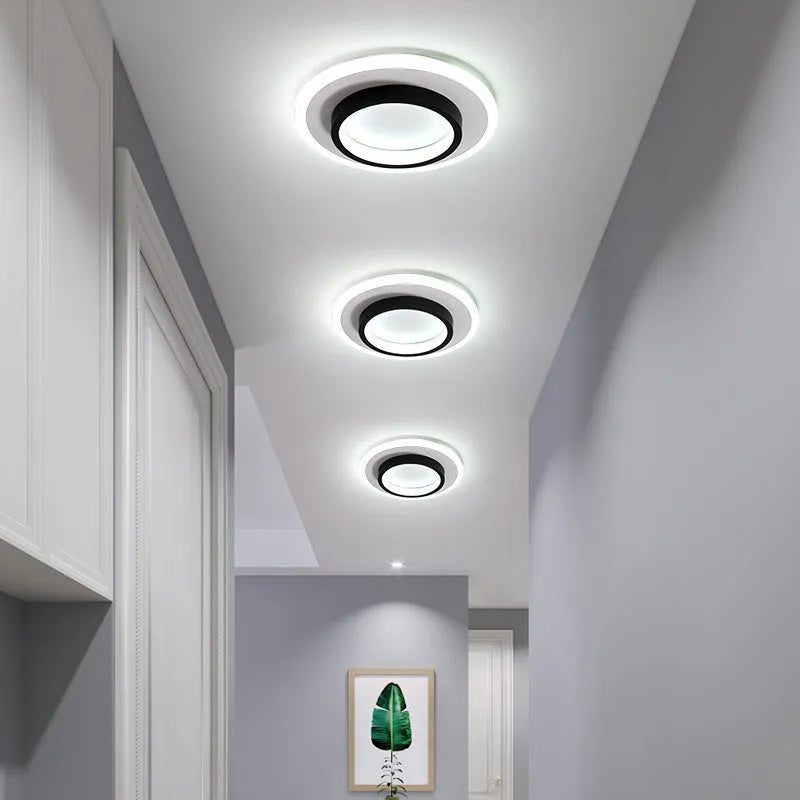Surface-mounted acrylic ceiling light with remote control, 200mm, for hallway or living room