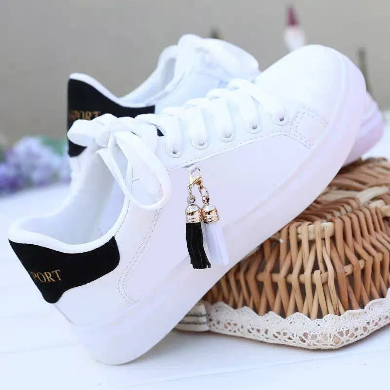 Women's mesh fashion shoes in black and pink with flat 4cm heel and breathable construction