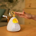 White cartoon triangle alarm clock, single-sided printed, for students and night charging