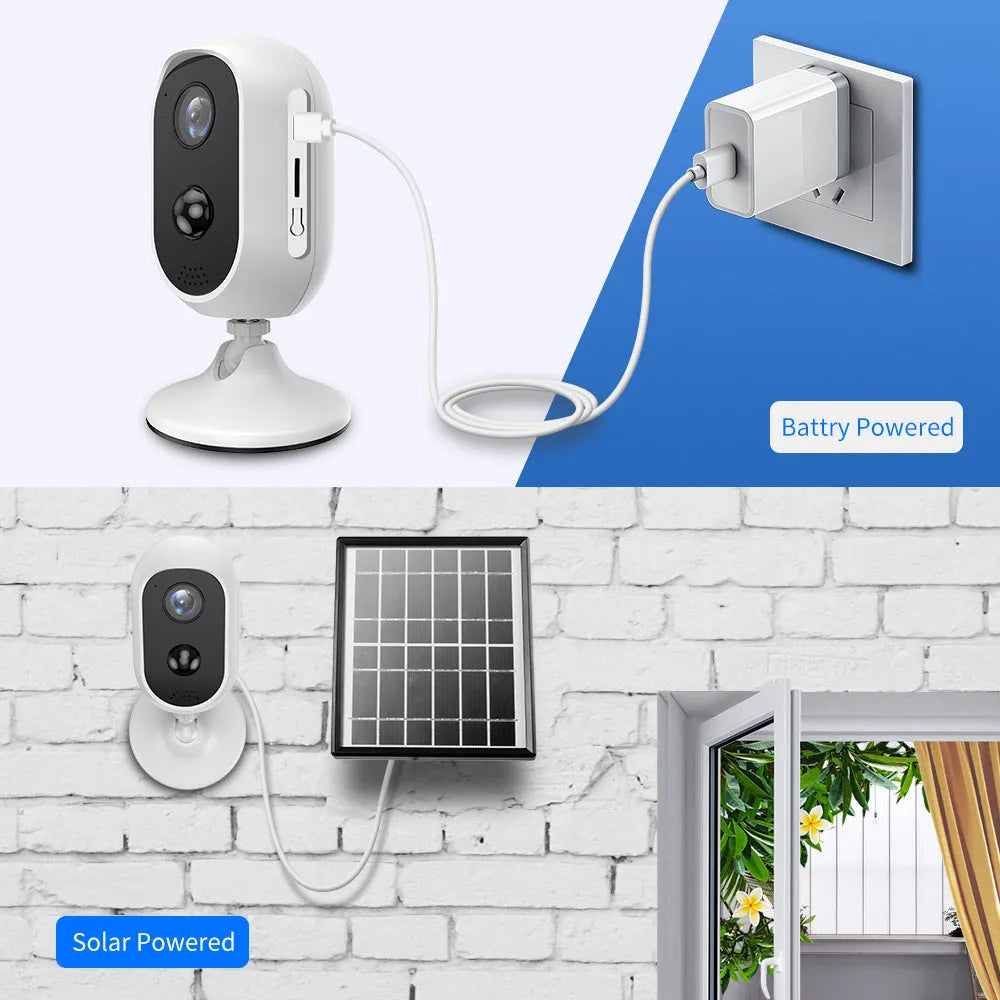 Battery surveillance camera outdoor waterproof 1080P dome with night vision and PIR sensor