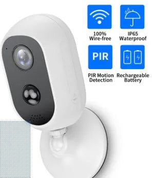 Battery surveillance camera outdoor waterproof 1080P dome with night vision and PIR sensor