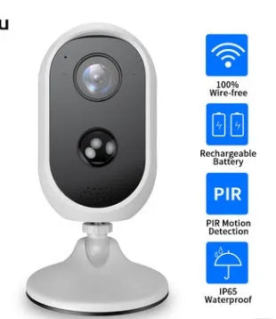 Battery surveillance camera outdoor waterproof 1080P dome with night vision and PIR sensor