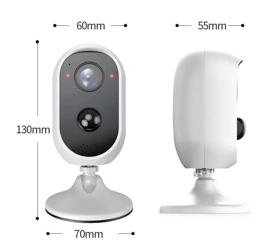 Battery surveillance camera outdoor waterproof 1080P dome with night vision and PIR sensor