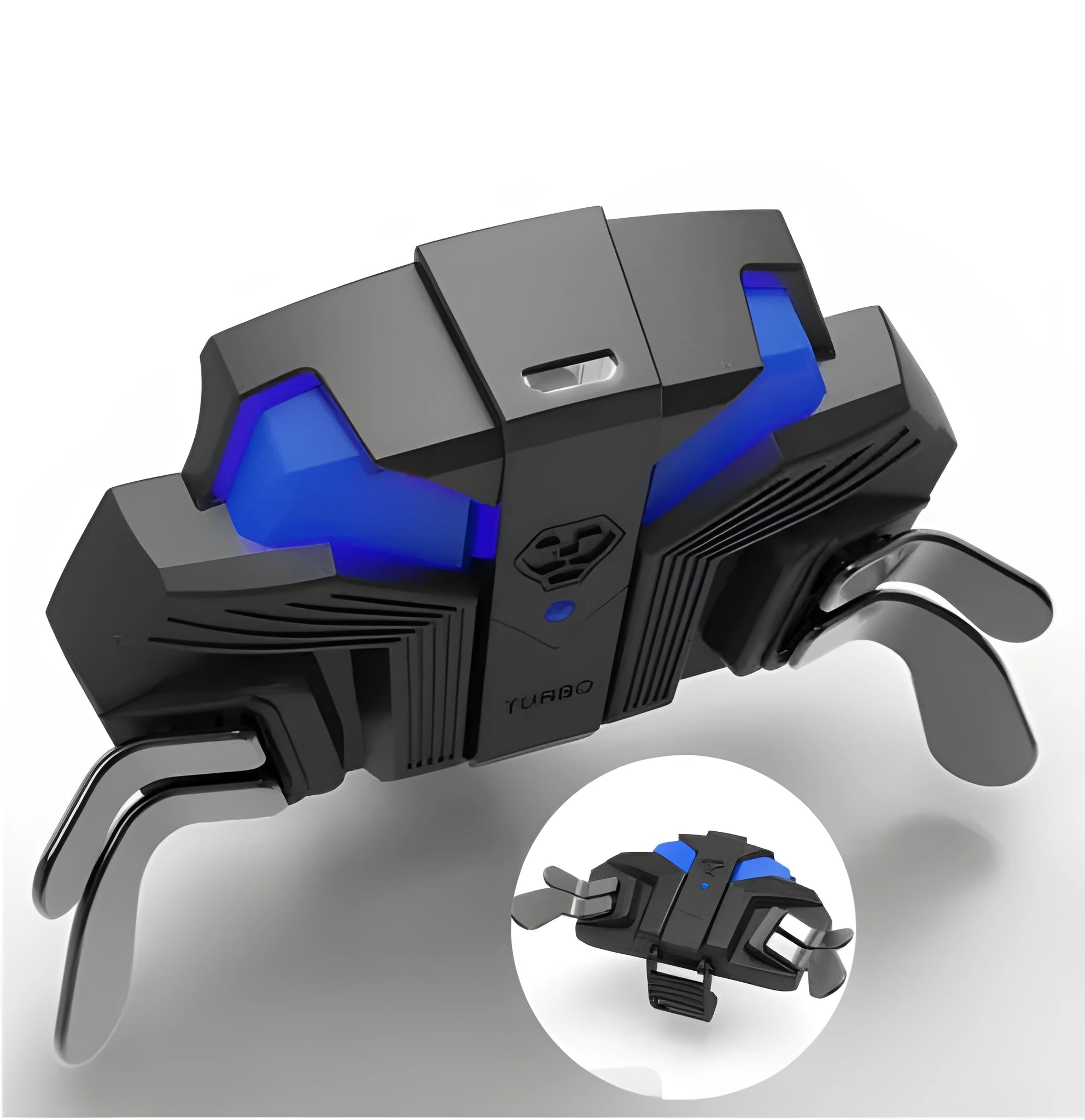 Black PS4 controller back button attachment with 3-metre cable plugged into a DualShock 4.