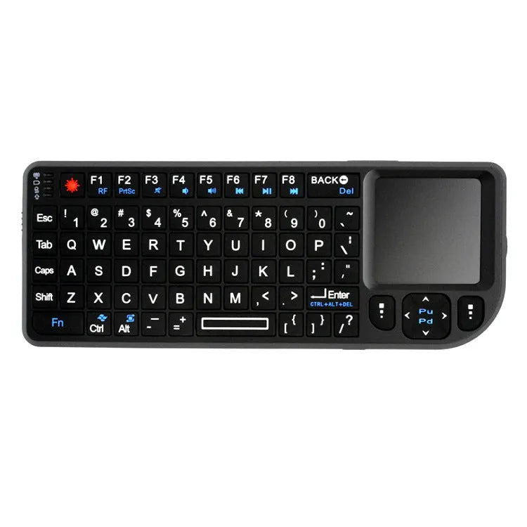 Mini wireless Bluetooth laser touch keyboard with 7 colour backlight and ABS construction