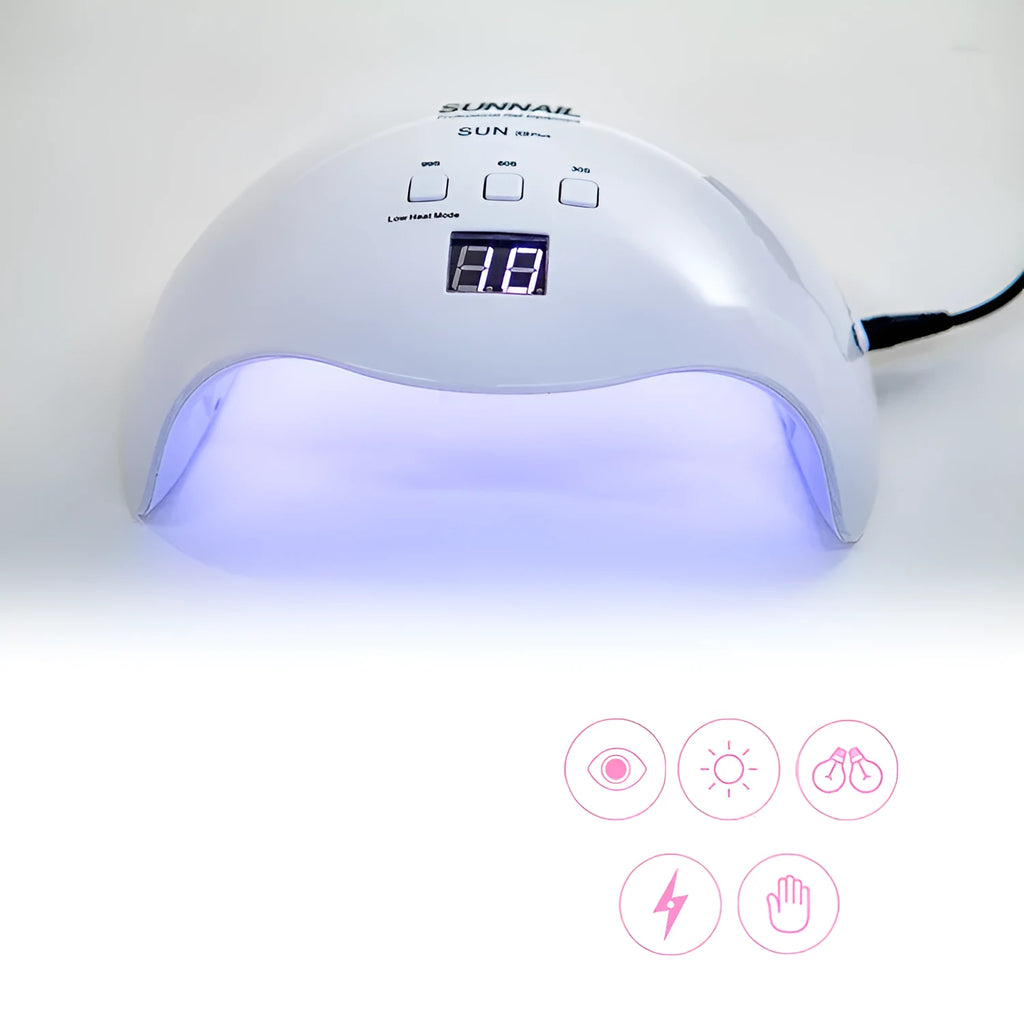 SUN X9Plus white nail phototherapy LED lamp with 21 beads and 48W power for gel nail drying