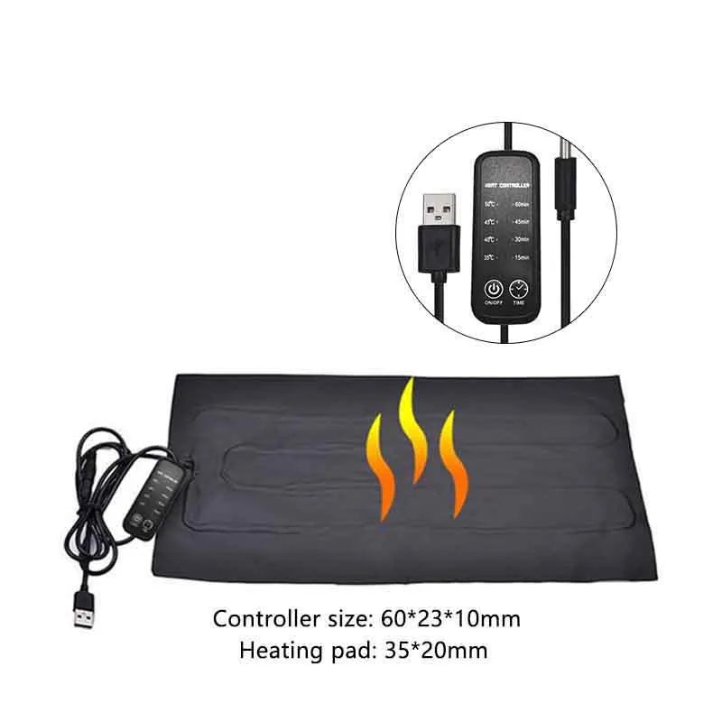 Reptile Heating Pad with Adjustable Thermostat Switch 5V USB Powered for Warm Pet Bed Terrarium Heat Source Temperature Control