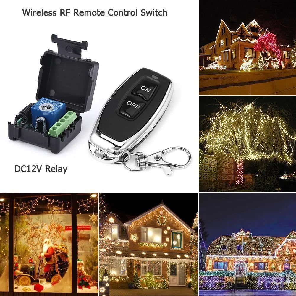 Single-channel wireless remote control switch car access control black DC 12V 24V relay
