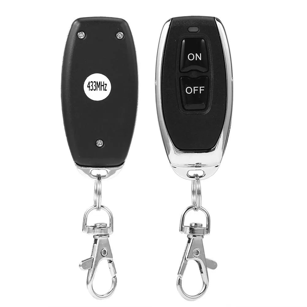 Single-channel wireless remote control switch car access control black DC 12V 24V relay