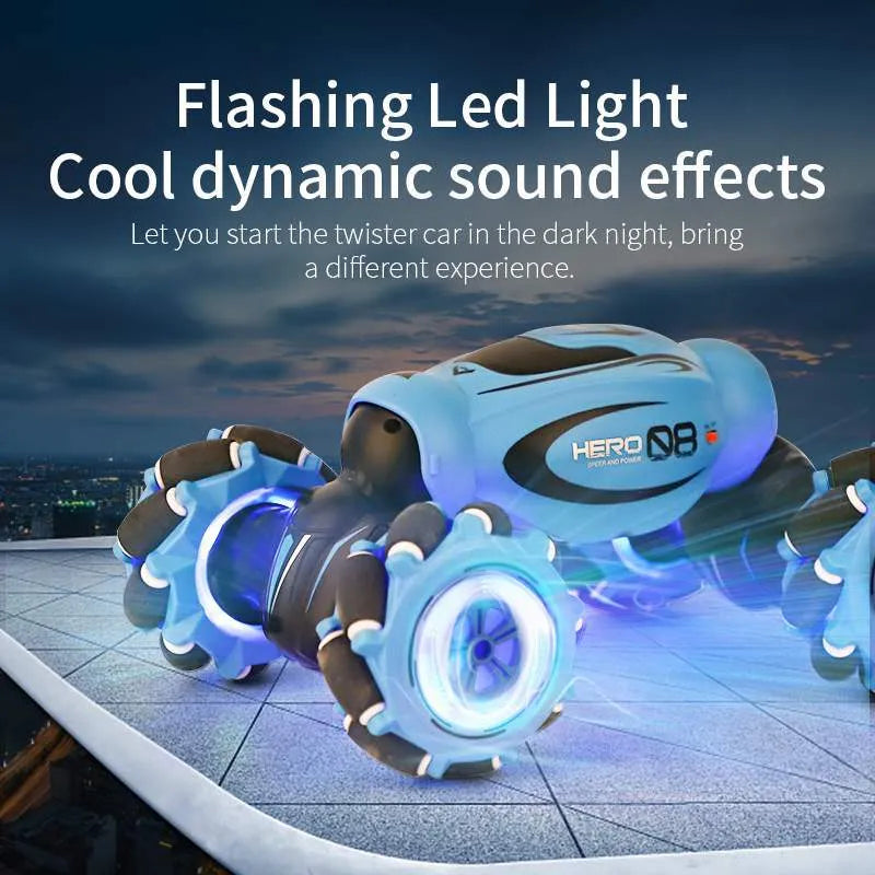 Gesture sensing deformation remote control car in blue, green, or orange colours with somatosensory controller