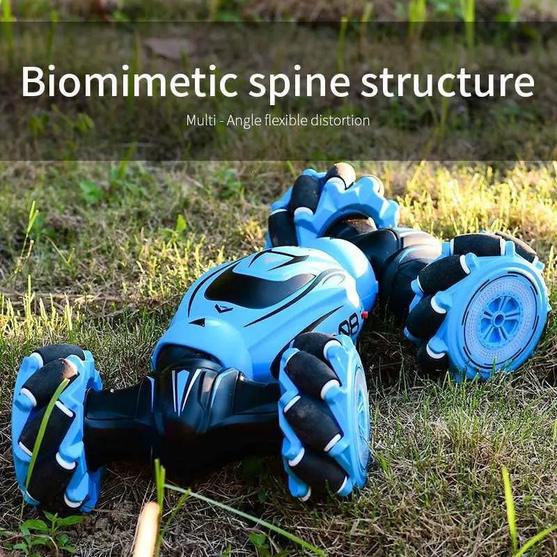 Gesture sensing deformation remote control car in blue, green, or orange colours with somatosensory controller