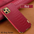 Crocodile pattern imitation leather back cover case for Apple iPhone in multiple colours.