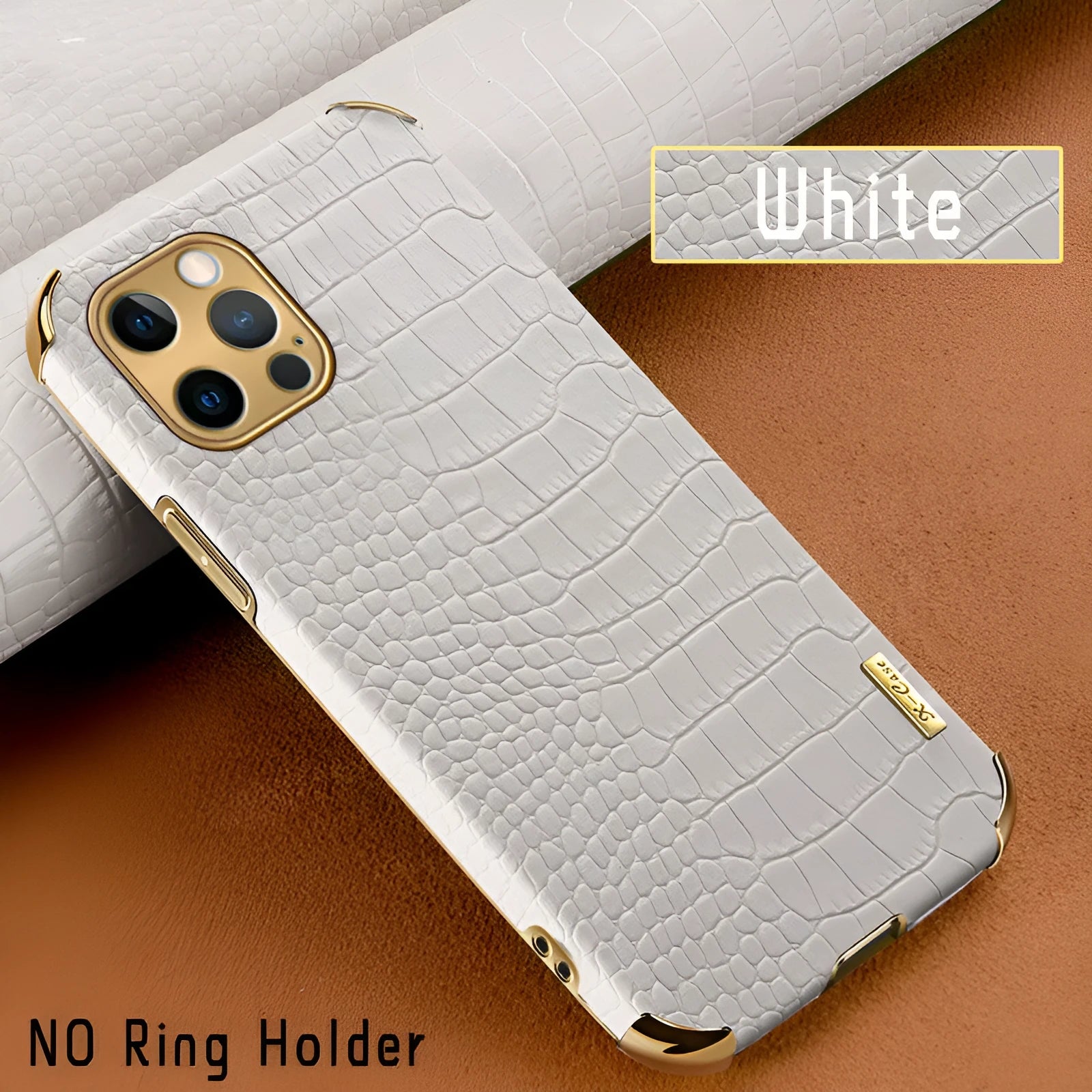 Crocodile pattern imitation leather back cover case for Apple iPhone in multiple colours.