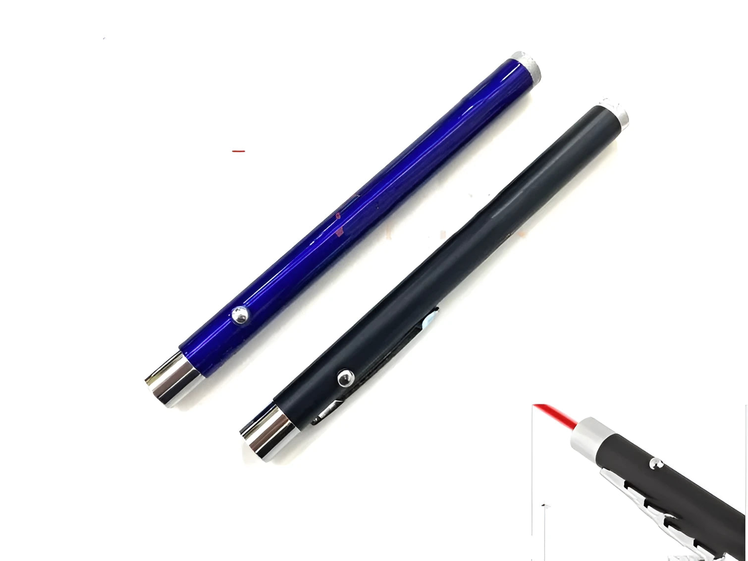 Black red laser pointer pen with stylus tip for conference presentations