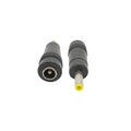 Black round DC power adapter 5.5x2.1 female to 4.0x1.7 male plug connector