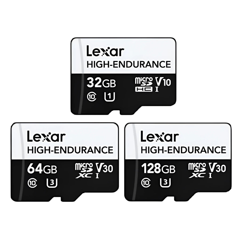 High-speed TF memory card in black and white casing, shown in 128GB capacity for driving recorders