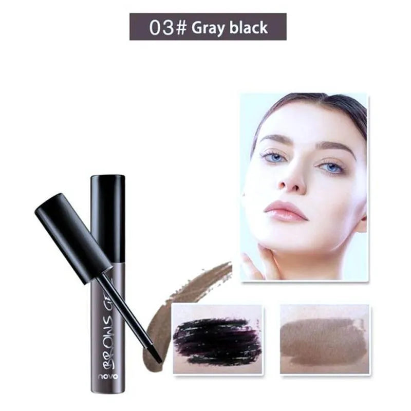 Peel off eyebrow tint gel in brown shade with flat brush applicator, 6g pot