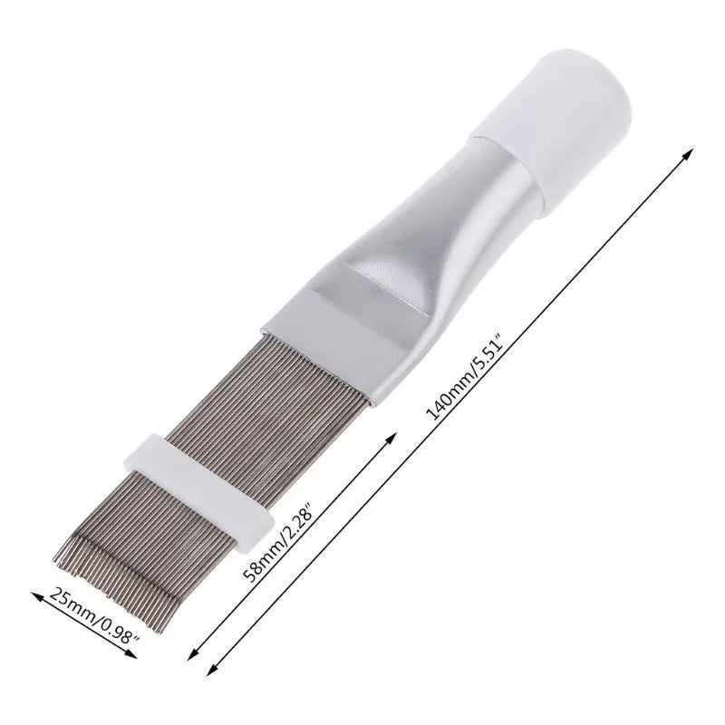 Stainless steel air conditioner fin comb brush and metal comb radiator cleaning tool