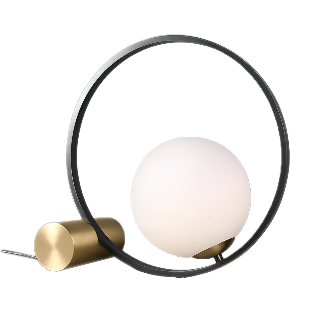 Creative decorative iron table lamp with warm and white light in a modern simple style