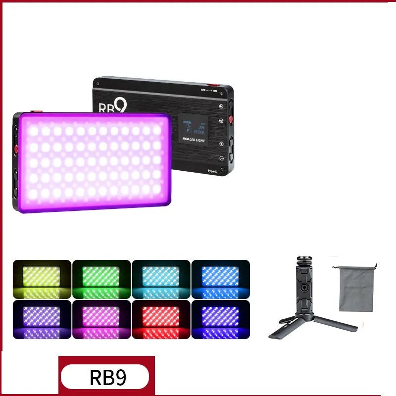 Weeylight Rb08P RGB pocket light 8W LED fill light with 28+24 lamp beads and universal 1/4 nut mount