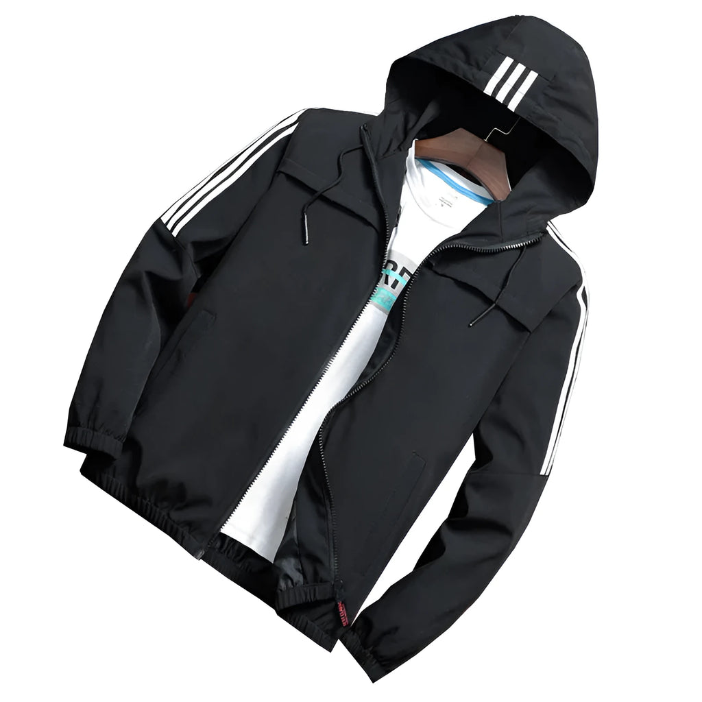 Men's Korean style baseball uniform jacket in army green, long sleeves, straight hem, multi-pocket design
