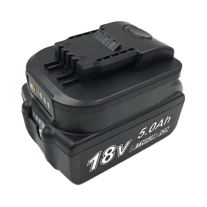 Black Makita to Worx power tool battery converter adapter for cross-brand compatibility.