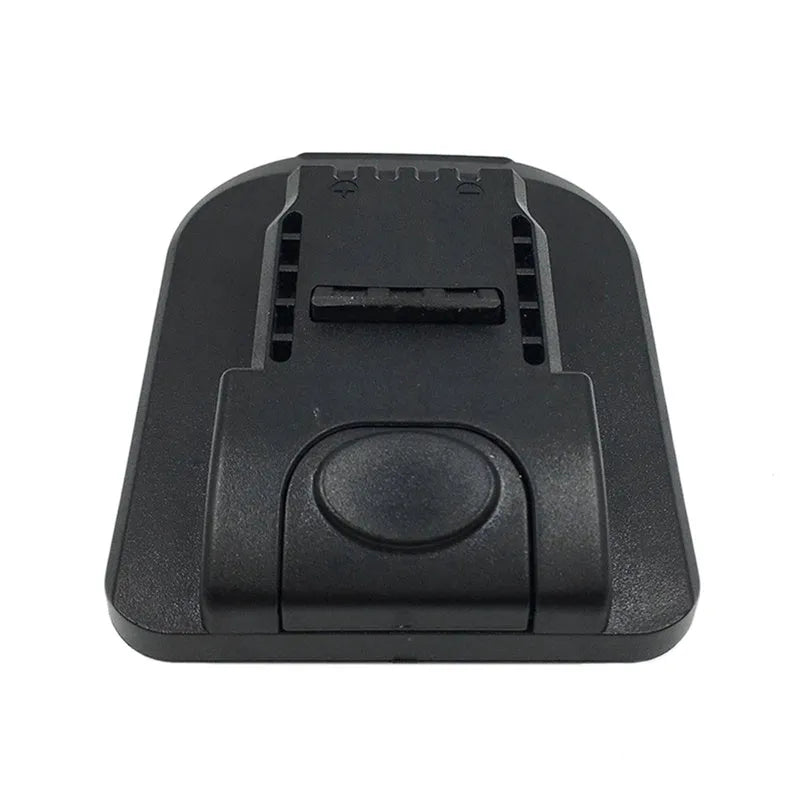 Black Makita to Worx power tool battery converter adapter for cross-brand compatibility.