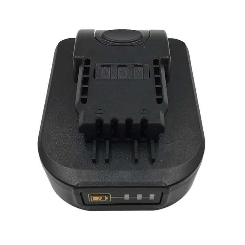 Black Makita to Worx power tool battery converter adapter for cross-brand compatibility.