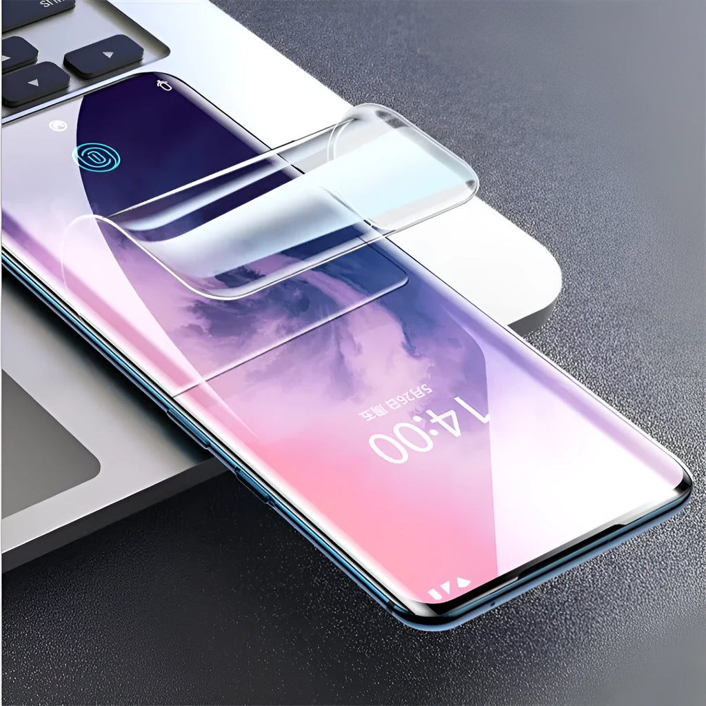 Three hydrogel screen protector films for Huawei and Honor smartphones on backing cards