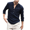 Men's short sleeve slim fit shirt with turn-down plaid collar, available in khaki, navy blue, or white.