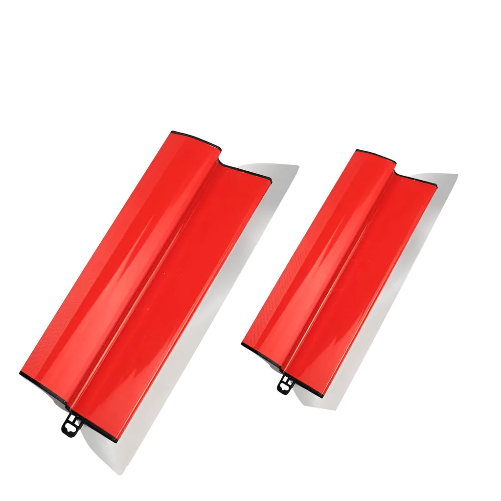 Red 40cm long metal leveling scraper tool for wall putty and wallpaper