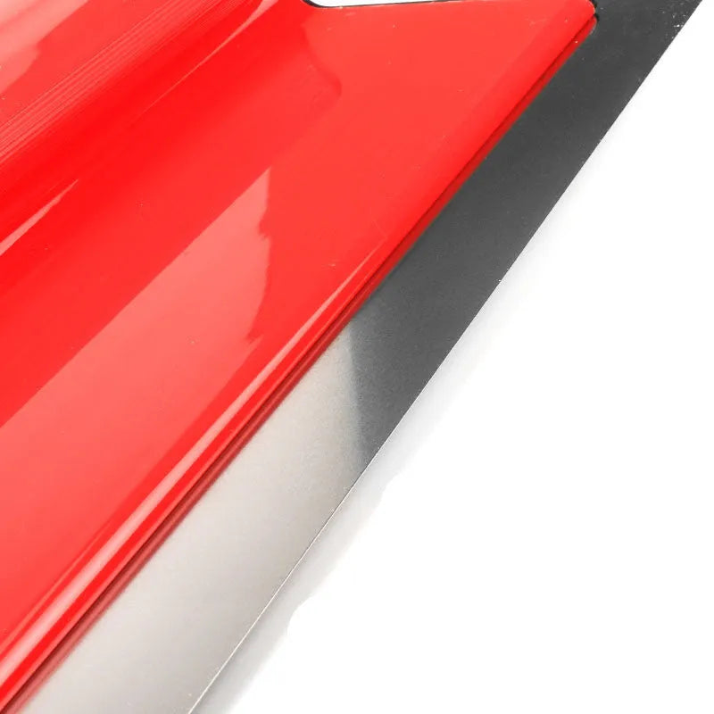 Red 40cm long metal leveling scraper tool for wall putty and wallpaper