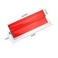 Red 40cm long metal leveling scraper tool for wall putty and wallpaper
