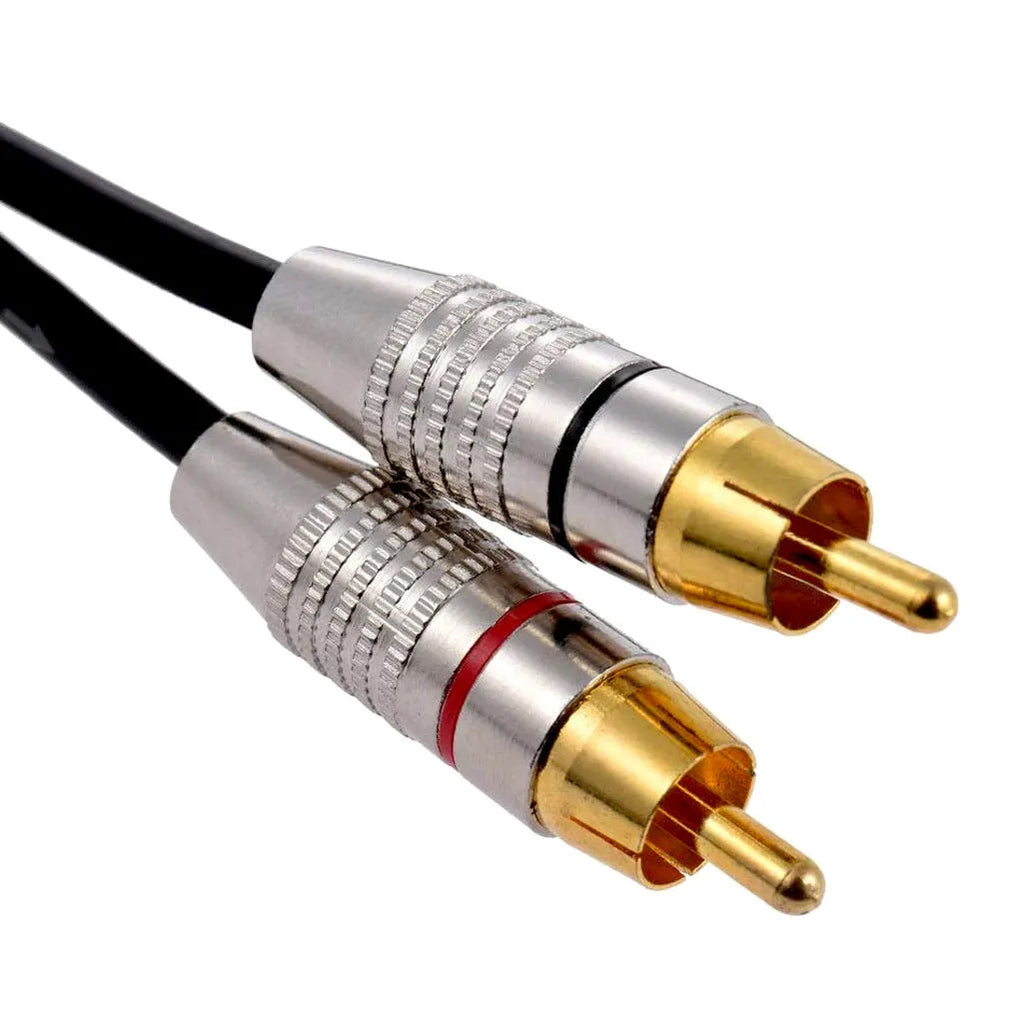 Canon XLR male to dual RCA lotus audio cable with PVC sheath, 3.5mm diameter