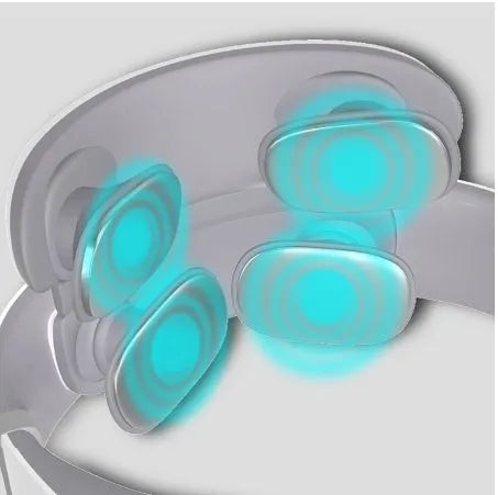 Wireless electronic neck massager with four-head massage style, 6 modes, 20 gears, and heat therapy