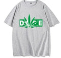 Men's hemp leaf cotton short sleeve T-shirt in black, hip hop rap graphic tee, sizes S to 3XL