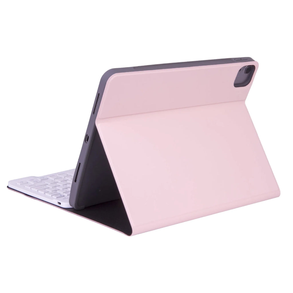External Bluetooth keyboard with split leather case for iPad Pro tablets in green black colour