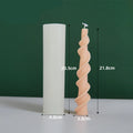 Screw wax silicone candle mould with rotating lace pattern for tapered candle making