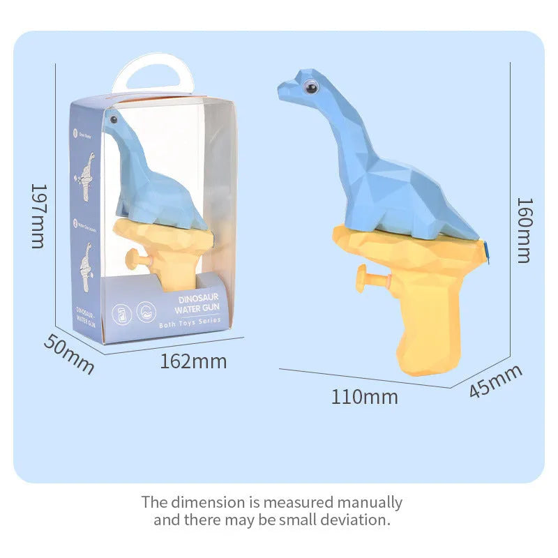 Plastic cartoon dinosaur water gun toy mini press spray in Tyrannosaurus style for children outdoor play
