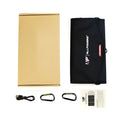 ALLPOWERS black 21W portable solar phone charger with dual USB output and laminated panel
