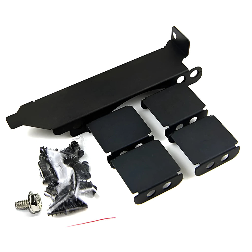Graphics card cooling fan mounted on an adjustable bracket, compatible with 80mm and 90mm case fans.
