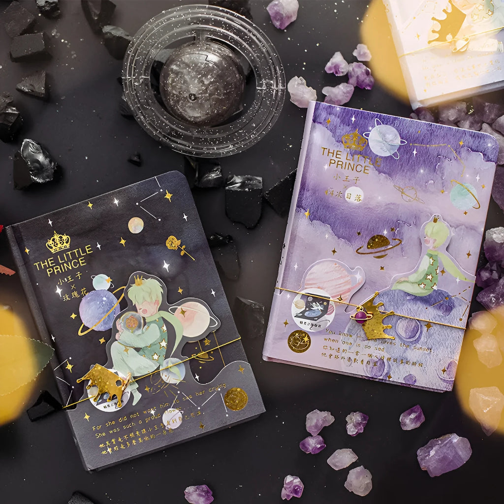 Hardback art notebook with Little Prince themed cover showing one of four available designs